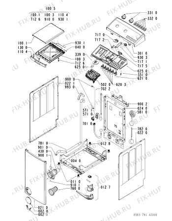 Схема №2 WATS 7910 с изображением Микропереключатель для стиральной машины Whirlpool 481228219715