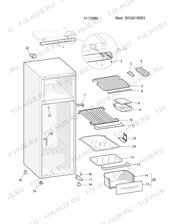 Схема №3 MTA243 (F028991) с изображением Всякое для холодильника Indesit C00096709