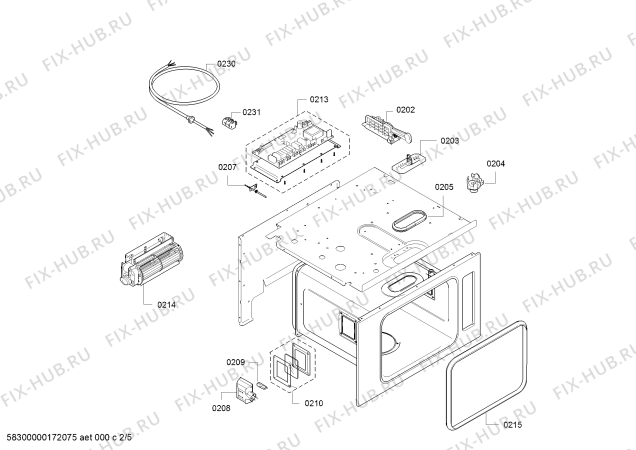 Схема №4 BSP250100 с изображением Боковая часть корпуса для электропечи Bosch 00689958