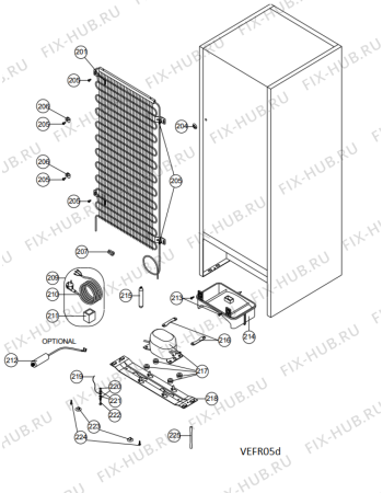 Взрыв-схема холодильника Privileg PRFI336A++ - Схема узла