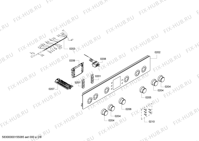 Схема №6 HGV74W220N с изображением Столешница для плиты (духовки) Bosch 00248833