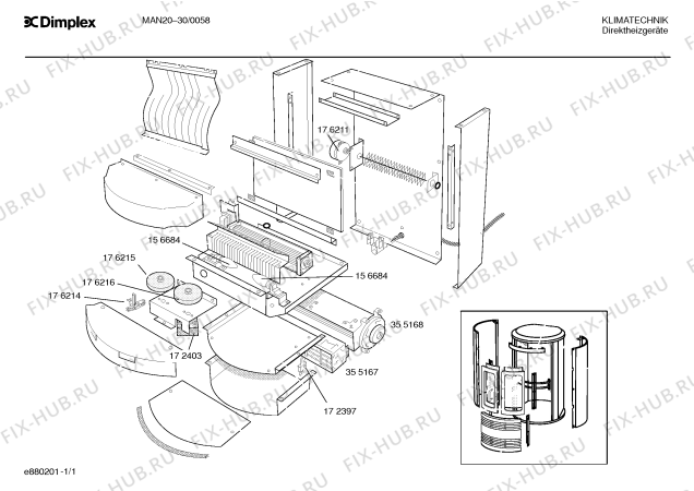 Схема №1 30/0058 MAN20 с изображением Переключатель для холодильной камеры Bosch 00176215