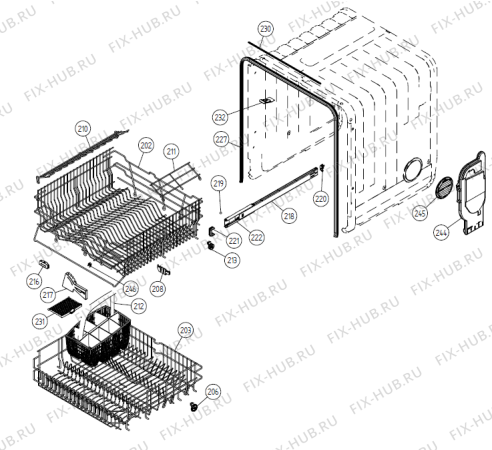 Взрыв-схема посудомоечной машины Gorenje Ken-Nimo Proff 85E   -White Bi (180901, DW20.C) - Схема узла 02