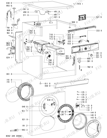 Схема №2 AWO/D 47115 с изображением Декоративная панель для стиральной машины Whirlpool 481245216808