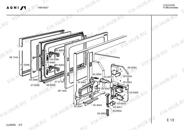 Схема №2 HM30027 с изображением Рычаг для духового шкафа Bosch 00032051
