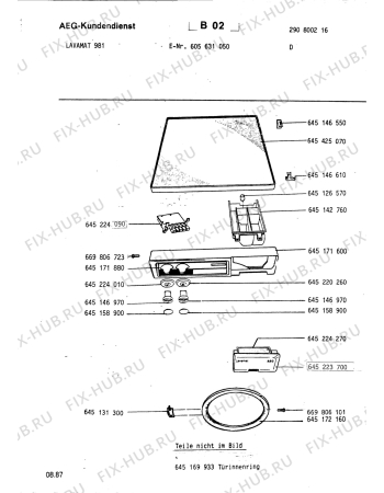 Взрыв-схема стиральной машины Aeg LAV680 W - Схема узла Section0