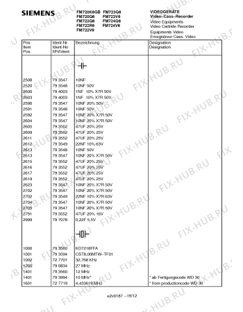 Схема №16 FM723V6 с изображением Модуль тюнера для телевизора Siemens 00758908