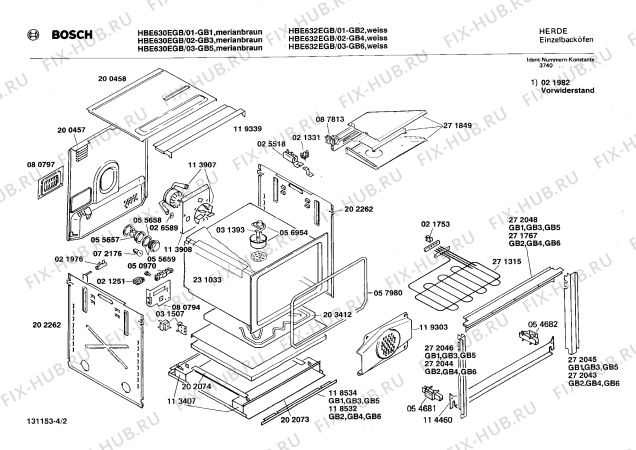 Схема №4 HBE632BGB с изображением Панель для электропечи Bosch 00271725