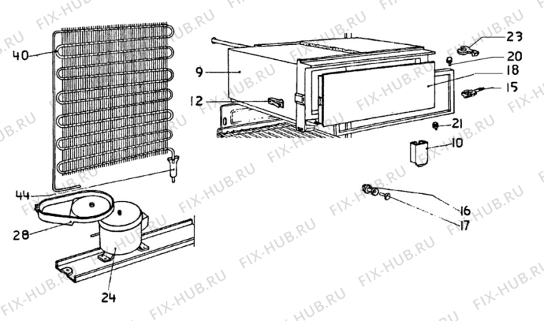 Взрыв-схема холодильника Atlas SKB7-163 - Схема узла C10 Cold, users manual