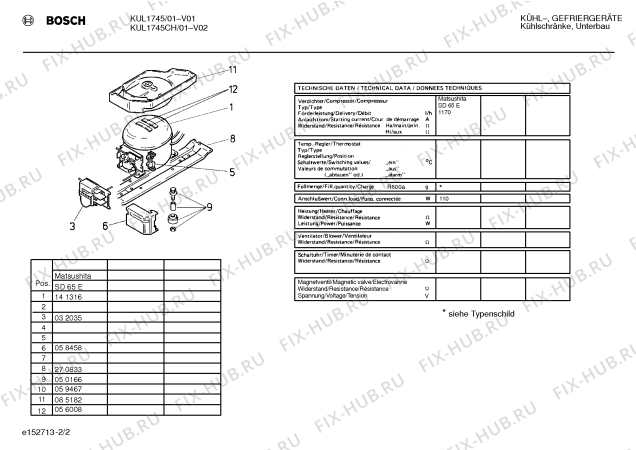 Взрыв-схема холодильника Bosch KUL1745CH - Схема узла 02