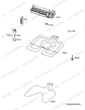 Взрыв-схема плиты (духовки) Ikea GORLIG 20411859 - Схема узла Electrical equipment