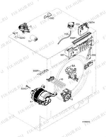 Взрыв-схема стиральной машины Kuppersbusch IWT1459.2W-C - Схема узла Electrical equipment 268