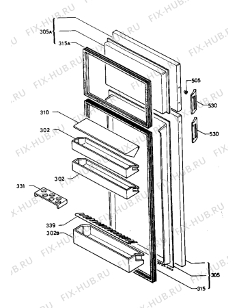 Взрыв-схема холодильника Castor CM254DT - Схема узла Refrigerator door