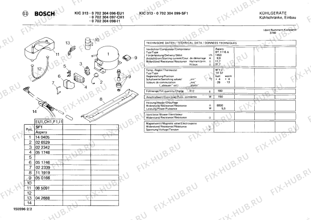 Схема №2 KIV2830 с изображением Рамка для холодильника Bosch 00116593