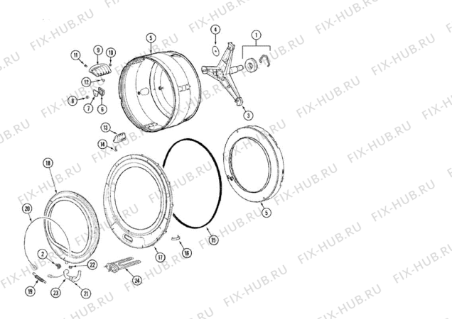 Схема №8 MAH7550AGW (F092063) с изображением Реле уровня воды для посудомойки Indesit C00320347