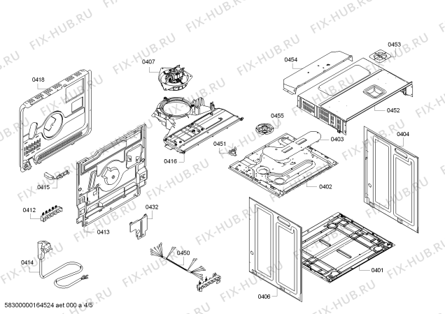 Схема №5 HBA13B160B Bosch с изображением Ручка выбора программ для плиты (духовки) Bosch 00625199