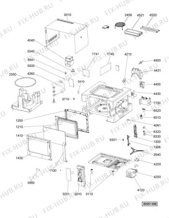 Схема №1 MWD 308 MIR с изображением Дверка для свч печи Whirlpool 482000072553