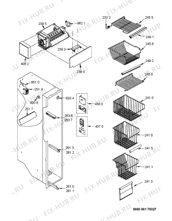 Взрыв-схема холодильника Whirlpool S25BRWW20A2 (F090529) - Схема узла