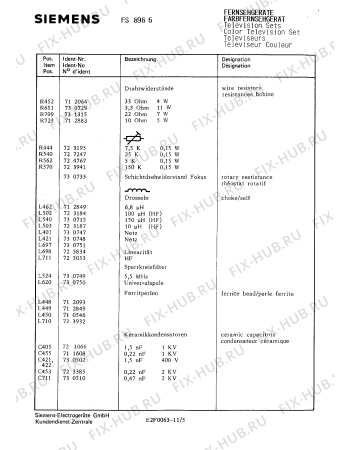 Взрыв-схема телевизора Siemens FS8986 - Схема узла 06