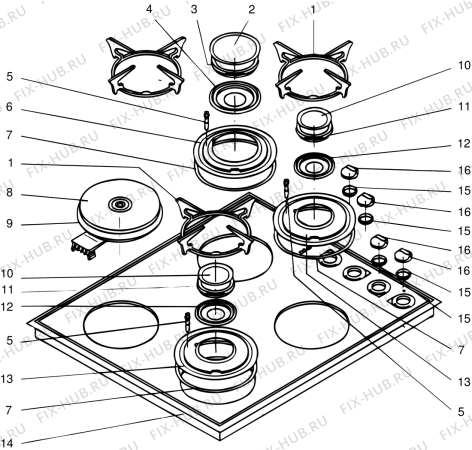 Схема №2 TL600GEA (F009394) с изображением Трубка подачи газа для плиты (духовки) Indesit C00125375