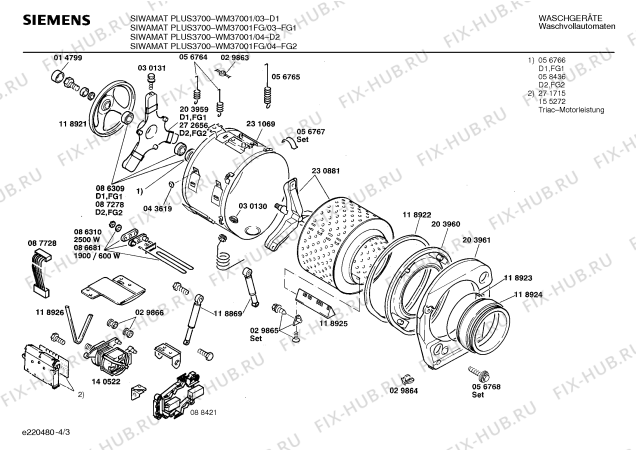 Схема №4 WM37001FG SIWAMAT PLUS 3700 с изображением Панель управления для стиралки Siemens 00271077