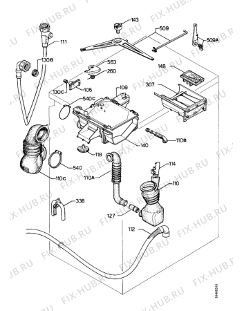 Взрыв-схема стиральной машины Privileg 017496 1 - Схема узла Hydraulic System 272