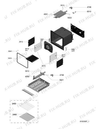 Схема №4 FS200SI с изображением Панель для духового шкафа Whirlpool 482000000845