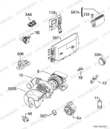 Взрыв-схема посудомоечной машины Atag VA63211VT/A04 - Схема узла Electrical equipment 268