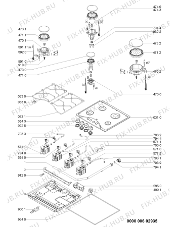 Схема №1 AKM 521/WH/01 с изображением Затычка для плиты (духовки) Whirlpool 481060117271