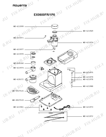 Схема №1 ES060010/1P0 с изображением Предохранитель для электрокофемашины Rowenta MS-621972