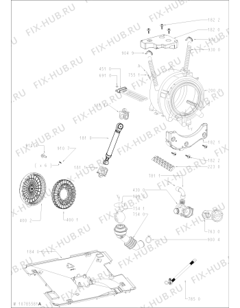 Схема №2 FSCR80420 с изображением Блок управления для стиральной машины Whirlpool 481011037570