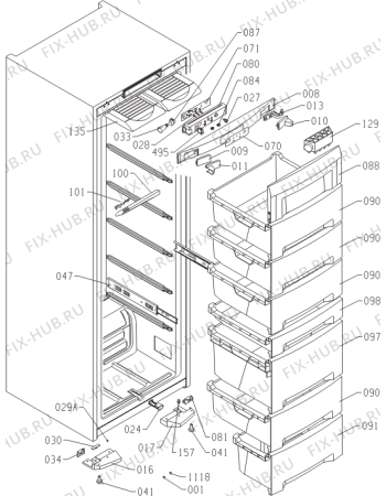 Схема №1 F67303W (130499, ZOS3167CB) с изображением Ящичек для холодильника Gorenje 120782