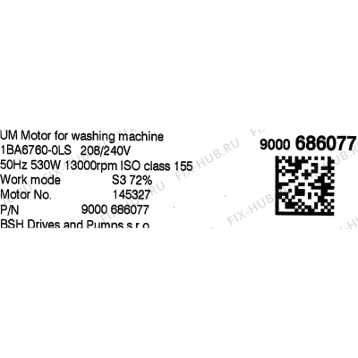 Мотор для стиральной машины Siemens 00145327 в гипермаркете Fix-Hub