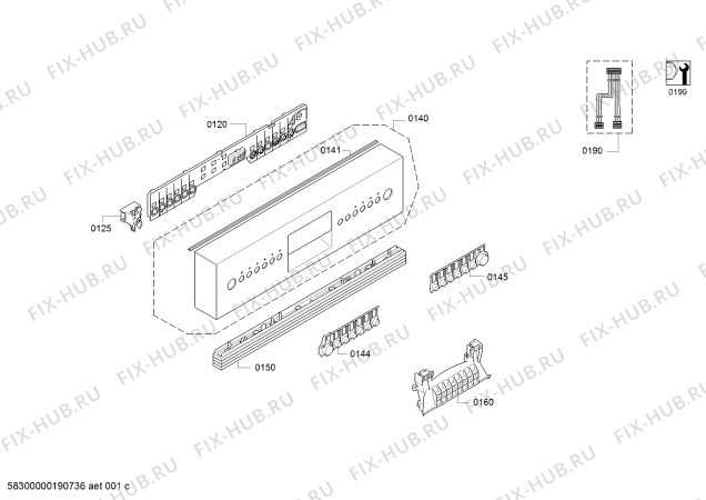 Схема №7 SR65M038EU с изображением Изоляционная поверхность для посудомоечной машины Bosch 00773770