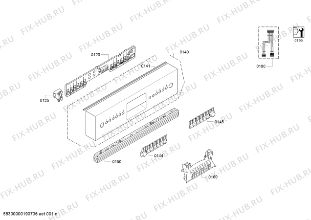 Схема №7 S483T50S0D Excellent, Made in Germany с изображением Силовой модуль запрограммированный для посудомоечной машины Bosch 12019953