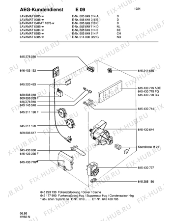 Взрыв-схема стиральной машины Aeg L6385 - Схема узла Electrical equipment
