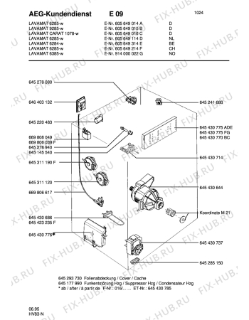 Взрыв-схема стиральной машины Aeg LAV6285 - Схема узла Electrical equipment