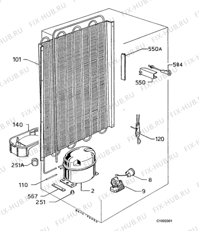 Взрыв-схема холодильника Kuppersbusch IK246.3 - Схема узла Functional parts