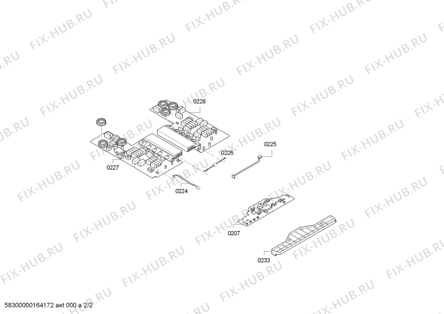 Схема №2 PIX611E14E BO.4I.60.BAS.BR.X.NoFrame с изображением Стеклокерамика для электропечи Bosch 00688339