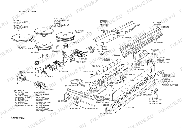 Схема №2 HE744016 с изображением Вал для плиты (духовки) Siemens 00075194