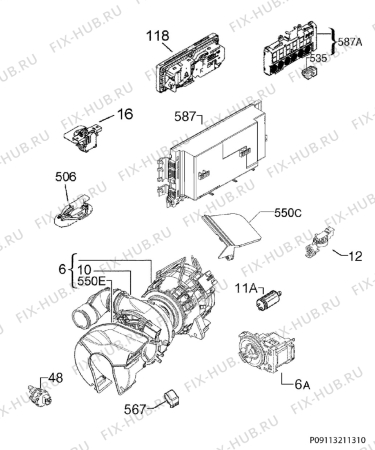 Взрыв-схема посудомоечной машины Dishlex And Dishlex DSF6306X - Схема узла Electrical equipment 268