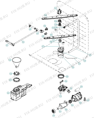 Взрыв-схема посудомоечной машины Gorenje FDW8216 IT   -Titanium (417626, DW90.2) - Схема узла 03