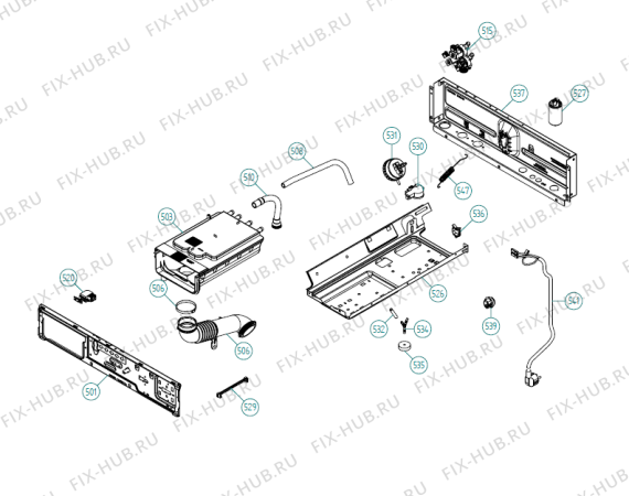 Взрыв-схема стиральной машины Gorenje STR506 - SB8534   -White (900003189, WM25.3) - Схема узла 05