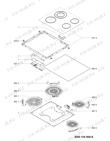 Схема №1 WP2470B с изображением Затычка для плиты (духовки) Whirlpool 481010498310