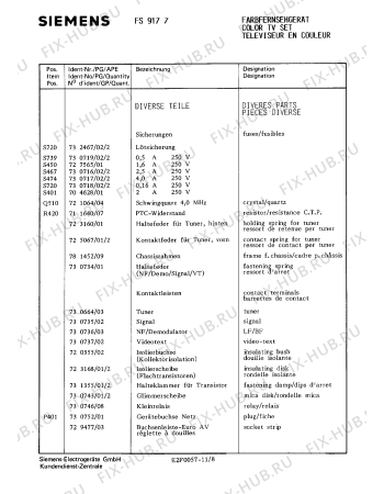 Схема №11 FC1234 с изображением Строчный трансформатор для жк-телевизора Siemens 00753543