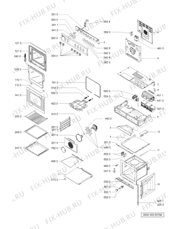 Схема №1 EMV 3480 WS с изображением Панель для духового шкафа Whirlpool 481945358335