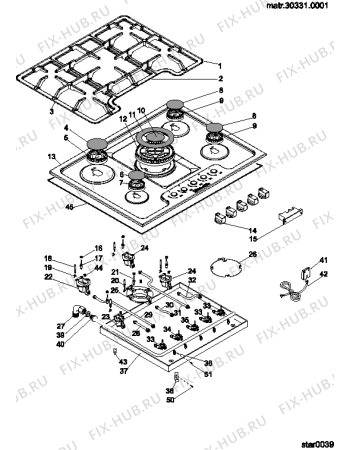 Схема №1 PP73GAT (F029312) с изображением Термоэлемент для электропечи Indesit C00094369