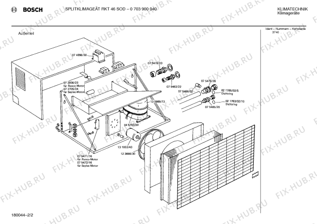 Взрыв-схема вытяжки Bosch 0703900040 RKT46SOD - Схема узла 02