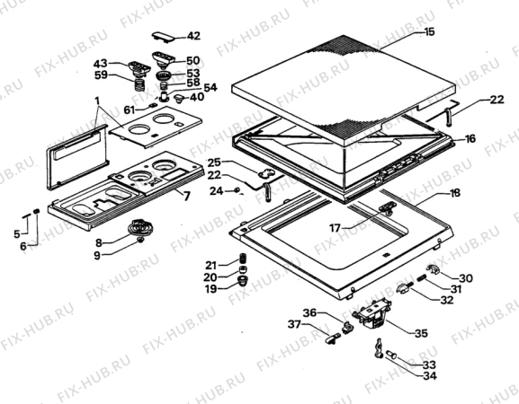 Взрыв-схема стиральной машины Zanussi ZC822X - Схема узла W30 Panel,User manual B