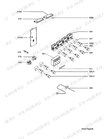 Взрыв-схема плиты (духовки) Aeg Electrolux E39812-4-M - Схема узла Functional parts